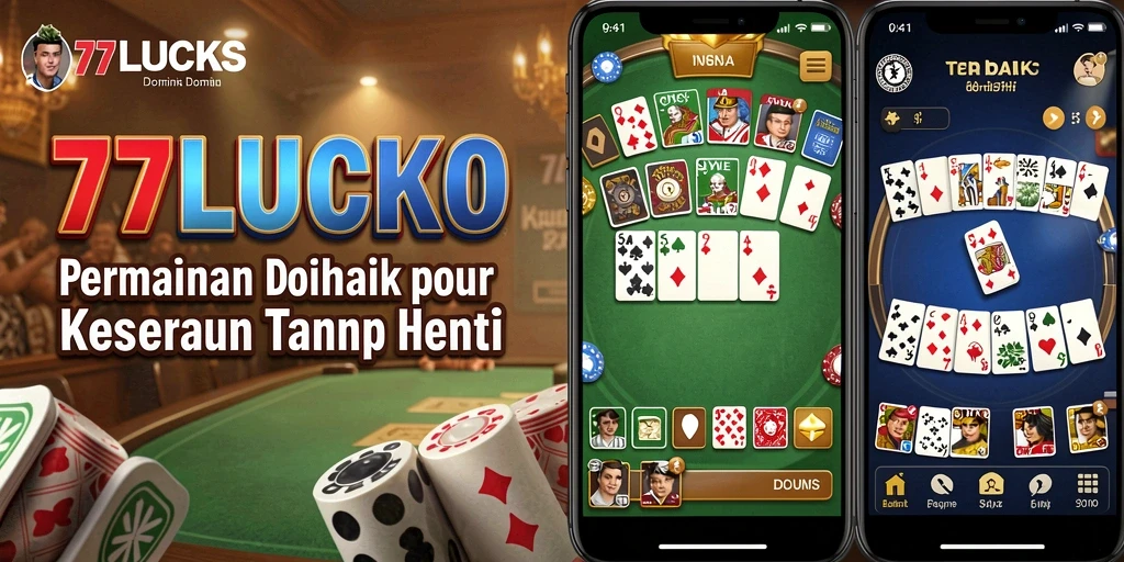 Screenshot gameplay Domino yang seru di 77LUCKS.
