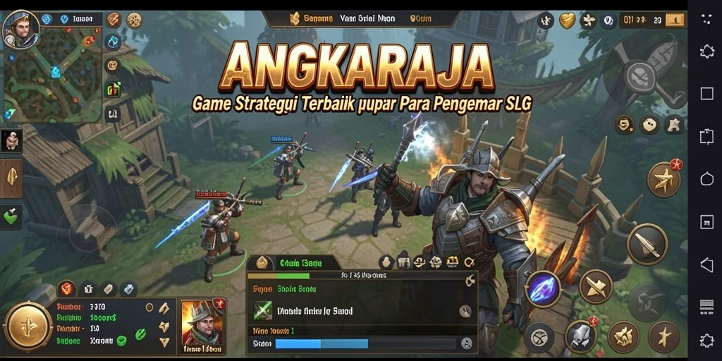Tangkapan layar menunjukkan aksi pertempuran seru dalam ANGKARAJA.