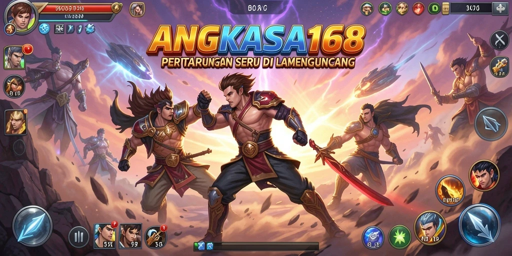 Tampilan screenshot gameplay seru dari ANGKASA168 Battle Royale.