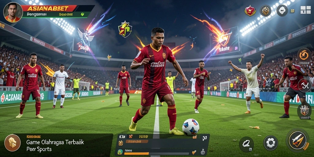 Tampilan gameplay ASIANABET yang penuh aksi dan keseruan olahraga.