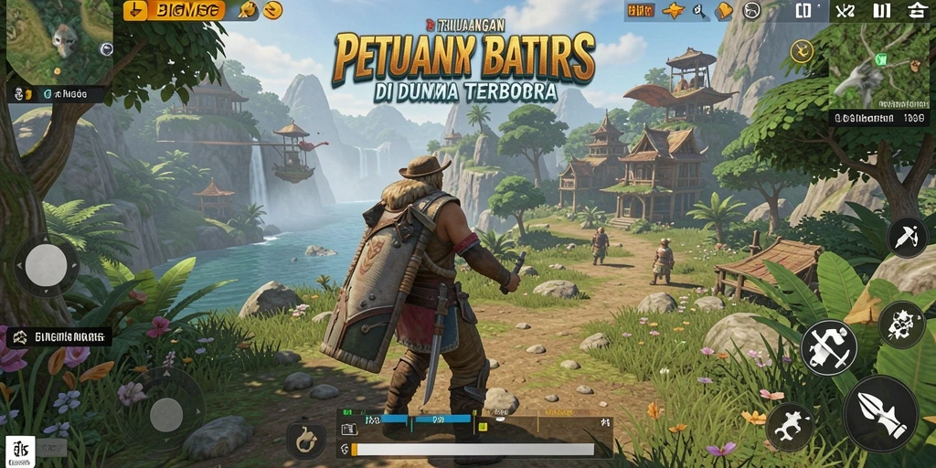 Screenshot gameplay BIGMSG yang menampilkan eksplorasi dunia Open World.
