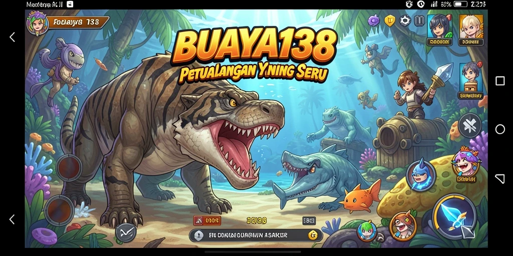 Screenshot gameplay BUAYA138 menampilkan karakter anime yang penuh aksi.
