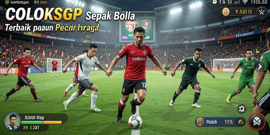 Screenshot COLOKSGP menampilkan aksi seru di lapangan sepak bola.