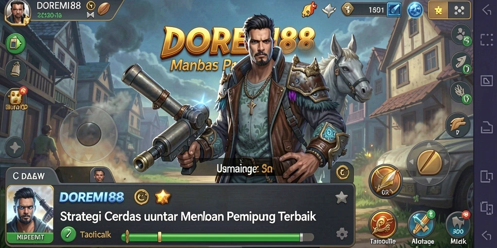 Tangkapan layar menampilkan pertempuran strategis dalam DOREMI88.