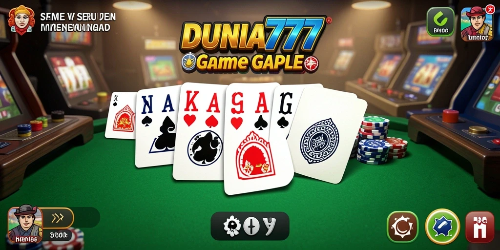 Screenshot DUNIA777 menampilkan gameplay Gaple yang seru.