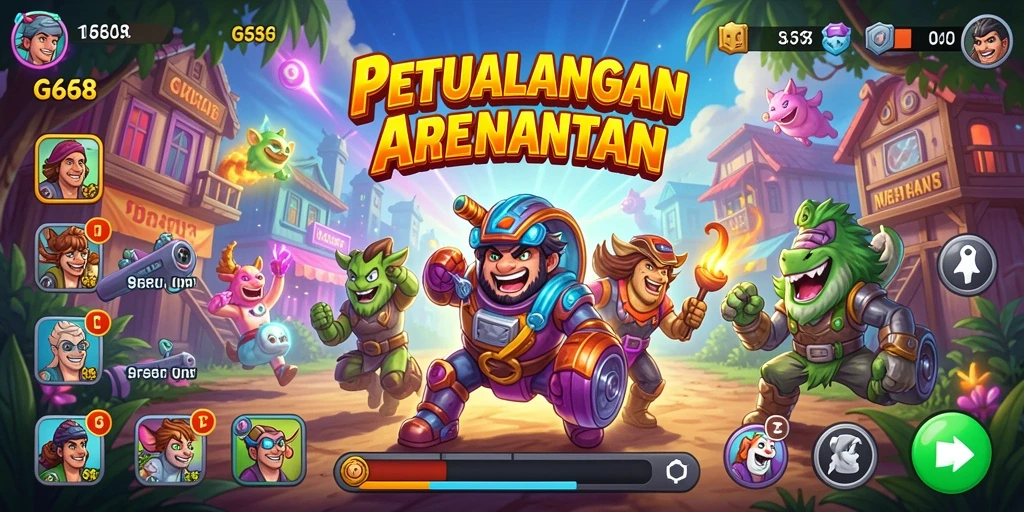 Gameplay G668 yang seru dengan tantangan menarik di setiap level.