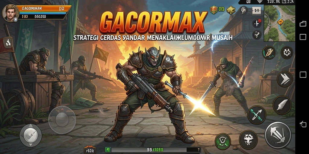 Screenshot GACORMAX menampilkan aksi strategi yang intens.
