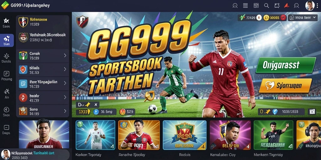 Tampilan gameplay GG999 yang menarik dan informatif untuk pengguna Sportsbook.