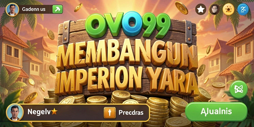 Screenshot gameplay OVO99 menampilkan suasana bisnis yang dinamis.