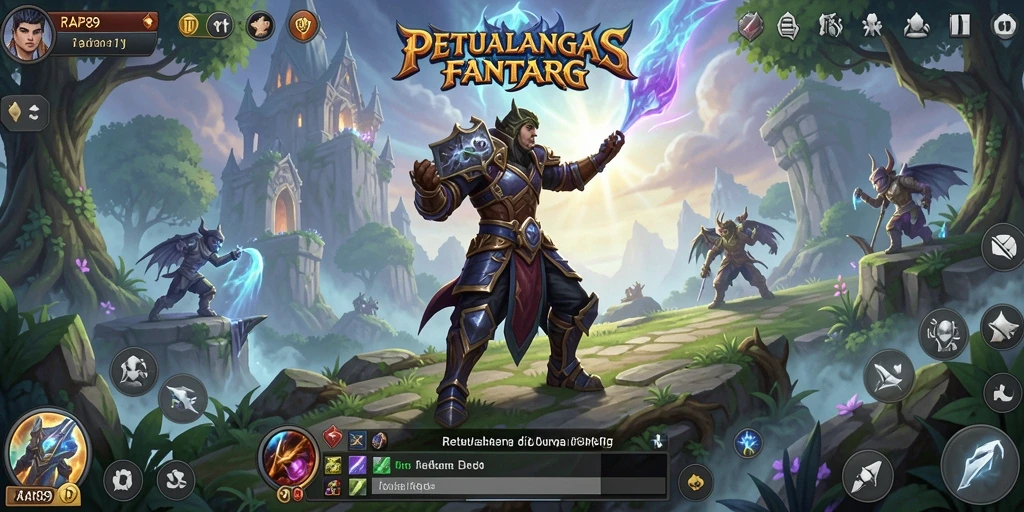Menampilkan aksi seru dalam gameplay RAP89 dengan karakter yang beragam.