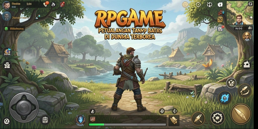Tampilan gameplay RPGAME yang menakjubkan dalam dunia terbuka.