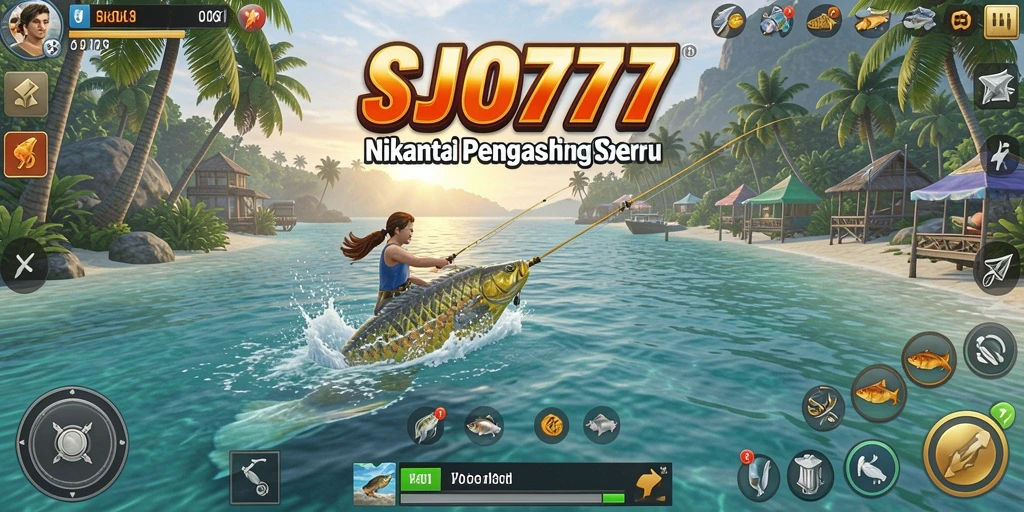 Screenshot gameplay SJO777 menunjukkan aksi memancing yang mendebarkan.