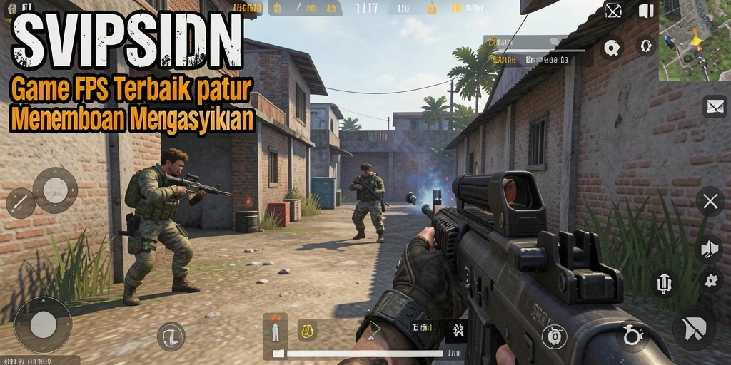 Tangkapan layar gameplay SVIPSIDN yang menampilkan aksi menembak seru.