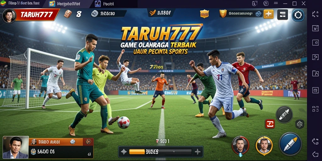 Tampilan gameplay mendebarkan dari TARUH777 yang menampilkan aksi olahraga.