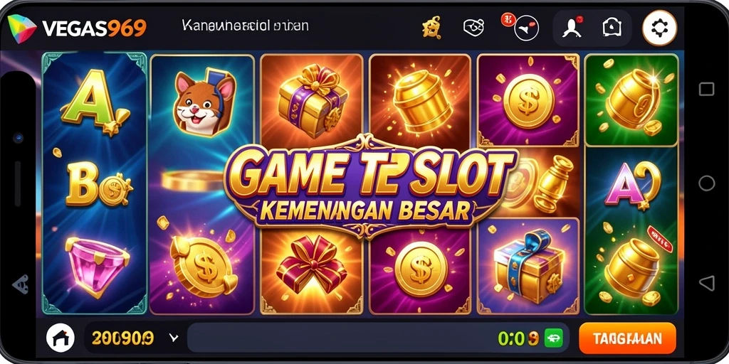 Tangkapan layar gameplay <strong>VEGAS969</strong> menampilkan mesin Slot yang mengasyikkan dan grafis yang memukau.